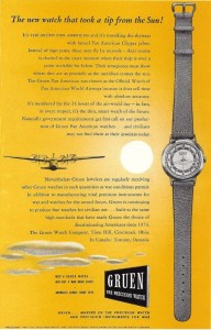 1944, Gruen Pan American, The new watch that took a tip from the sun!, new